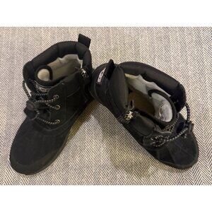 Ugg Womens Black Waterproof Winter Boots Size 5 With Side Zippers & Adjustable L